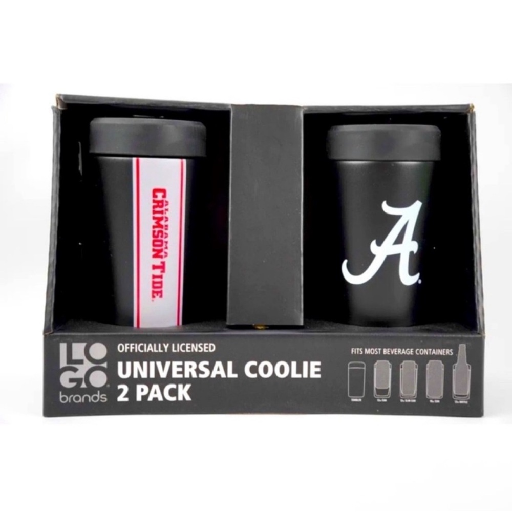 Logo Brands Officially Licensed Universal Coolie, 2 Pack - Alabama Crimson Tide